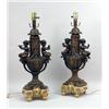 Image 1 : A PAIR OF LOUIS XVI-STYLE PATINATED-METAL AND MARBLE FIGURAL LAMPS