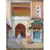 Image 2 : AN ORIENTALIST OIL ON CANVAS OF A MIDDLE EASTERN STREET SCENE