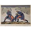 Image 2 : A POLYCHROME DOUBLE-SIDED LITHOGRAPH DEPICTING THE BRUTALITY OF WAR