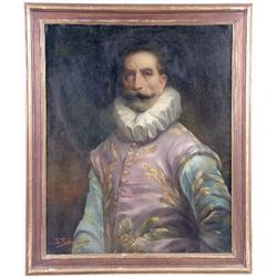 AN OIL ON CANVAS, PORTRAIT OF A GRANDEE