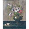 Image 2 : AN OIL ON CANVAS, A MELANCHOLY STILL LIFE OF AN URN WITH FLOWERS