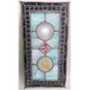 Image 2 : A MASSIVE FOUR-SIDED LEADED AND JEWELED ARTS AND CRAFTS-STYLE HANGING GLASS LANTERN