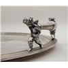 Image 2 : A SIMPSON HALL QUADRUPLE-PLATE SILVERPLATED TRAY WITH FIGURAL HANDLES