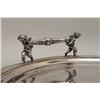 Image 3 : A SIMPSON HALL QUADRUPLE-PLATE SILVERPLATED TRAY WITH FIGURAL HANDLES