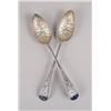 Image 1 : A PAIR OF ENGLISH STERLING SILVER BERRY SERVING SPOONS
