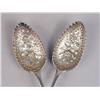 Image 2 : A PAIR OF ENGLISH STERLING SILVER BERRY SERVING SPOONS