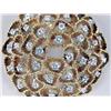 Image 2 : AN 18K YELLOW GOLD AND DIAMOND MODERN CIRCULAR BROOCH