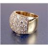 Image 2 : AN ITALIAN 18K YELLOW GOLD AND DIAMOND DOME-FORM RING
