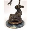 Image 4 : A CAST-BRONZE SCULPTURE, "EAGLE", BY JULES MOIGNIEZ