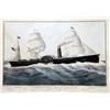 Image 2 : A HAND-TINTED LITHOGRAPH, "U.S.M. STEAMSHIP ARCTIC", BY NATHANIEL CURRIER