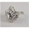 Image 2 : AN 18K WHITE GOLD AND DIAMOND CLUSTER-FORM COCKTAIL RING