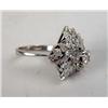 Image 3 : AN 18K WHITE GOLD AND DIAMOND CLUSTER-FORM COCKTAIL RING