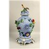Image 2 : TWO ORNATE DRESDEN PORCELAIN COVERED URNS