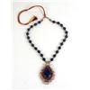Image 1 : AN INDIAN SILVER NECKLACE WITH LAPIS LAZULI AND CORAL