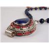 Image 3 : AN INDIAN SILVER NECKLACE WITH LAPIS LAZULI AND CORAL