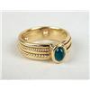 Image 1 : A TIFFANY AND CO. 18K YELLOW GOLD AND EMERALD RING