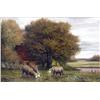 Image 2 : A FRAMED OIL ON CANVAS OF A LANDSCAPE WITH SHEEP