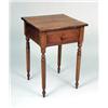 Image 2 : A FEDERAL MAHOGANY VENEERED AND CHERRYWOOD ONE-DRAWER WORK TABLE