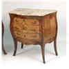 Image 2 : TWO LOUIS XV-STYLE INLAID MARBLE TOP COMMODES