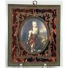 Image 2 : TWO TORTOISESHELL AND BRASS-MOUNTED MINIATURES ON IVORY
