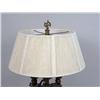 Image 2 : A THREE-ARM ALABASTER AND GILT-METAL CANDELABRA LAMP