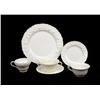 Image 1 : A WEDGWOOD EMBOSSED QUEENSWARE WHITE ON WHITE PORCELAIN PARTIAL DINNER SERVICE