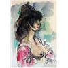 Image 2 : A FRAMED ALEXANDER DOBKIN WATERCOLOR AND PASTEL
