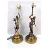 Image 1 : A PAIR OF GILT METAL FIGURAL LAMPS