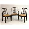 Image 1 : SIX GEORGE III-STYLE INLAID MAHOGANY DINING CHAIRS