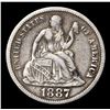 Image 2 : 1887-p Seated Liberty Dime 10c Grades vf++