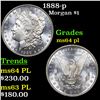 Image 1 : 1888-p Morgan Dollar $1 Grades Choice Unc PL
