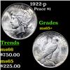 Image 1 : 1922-p Peace Dollar $1 Grades GEM+ Unc
