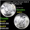 Image 1 : 1922-p Peace Dollar Hairpin VAM 2f $1 Grades Choice+ Unc
