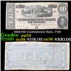 Image 1 : 1864 $10 Confederate Note, T-68 Grades Select AU