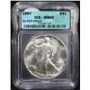 Image 2 : 1987-p Silver Silver Eagle Dollar $1 Graded ms69 By ICG.
