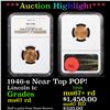 Image 1 : ***Auction Highlight*** NGC 1946-s Lincoln Cent Near Top POP! 1c Graded ms67 rd By NGC (fc)