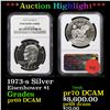Image 1 : Proof ***Auction Highlight*** NGC 1973-s Silver Eisenhower Dollar $1 Graded pr69 DCAM By NGC (fc)