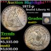 ***Auction Highlight*** 1872-p Seated Liberty Dollar $1 Graded ms62+ by SEGS (fc)