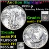 ***Auction Highlight*** 1929-p Standing Liberty Quarter 25c Graded ms65+ FH By SEGS (fc)