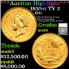 ***Auction Highlight*** 1855-o Gold Dollar TY 2 $1 Graded ms61 By SEGS (fc)
