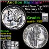 Image 1 : ***Auction Highlight*** 1936-d Mercury Dime Near Top POP! 10c Graded ms67+ FSB By SEGS (fc)