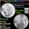 Image 1 : ***Auction Highlight*** 1900-o/cc Top 100 Morgan Dollar vam 12 I5 R5 $1 Graded ms65+ By SEGS (fc)
