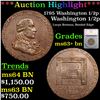 ***Auction Highlight*** 1795 Washington 1/2p Grate Halfpenny Graded ms63+ bn By SEGS (fc)