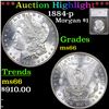 ***Auction Highlight*** 1884-p Morgan Dollar $1 Graded ms66 By SEGS (fc)