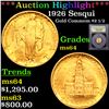 Image 1 : ***Auction Highlight*** 1926 Sesqui Gold Commem $2 1/2 Graded Choice Unc By USCG (fc)