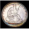 Image 2 : ***Auction Highlight*** 1861-o Seated Half Dollar Rainbow Toned 50c Graded Select Unc By USCG (fc)