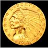 Image 2 : ***Auction Highlight*** 1914-p Gold Indian Quarter Eagle $2 1/2 Graded Select Unc By USCG (fc)