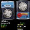 ANACS 1880-s Morgan Dollar $1 Graded ms64 By ANACS