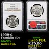 Image 1 : NGC 1959-d Franklin Half Dollar 50c Graded ms64 FBL By NGC