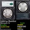 Image 1 : PCGS 1882-p Morgan Dollar Rattler $1 Graded ms64 CAC By PCGS